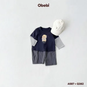 Q262 – Quần Gió Phối Cong Trẻ Em Obebi