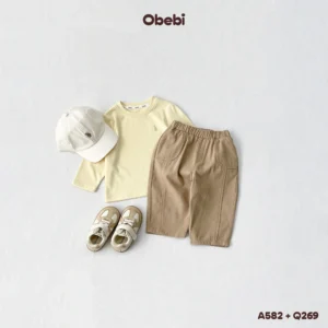 Q269 – Quần Kaki Trẻ Em Thu Đông Kết Cấu Năng Động Obebi