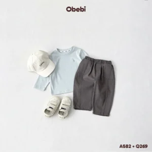 Q269 – Quần Kaki Trẻ Em Thu Đông Kết Cấu Năng Động Obebi