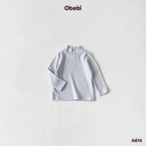 A614 – Áo Thun Giữ Nhiệt Trẻ Em Thu Đông Cổ 3 Phân Mềm Mại Giữ Nhiệt Obebi