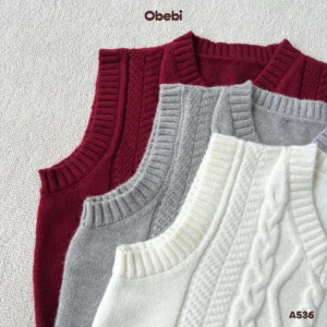 A536 – Áo Gillet Len Vặn Thừng