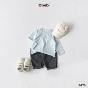 Q270 – Quần Gió Trẻ Em Thu Đông Phom Basic Dễ Phối Đồ Obebi