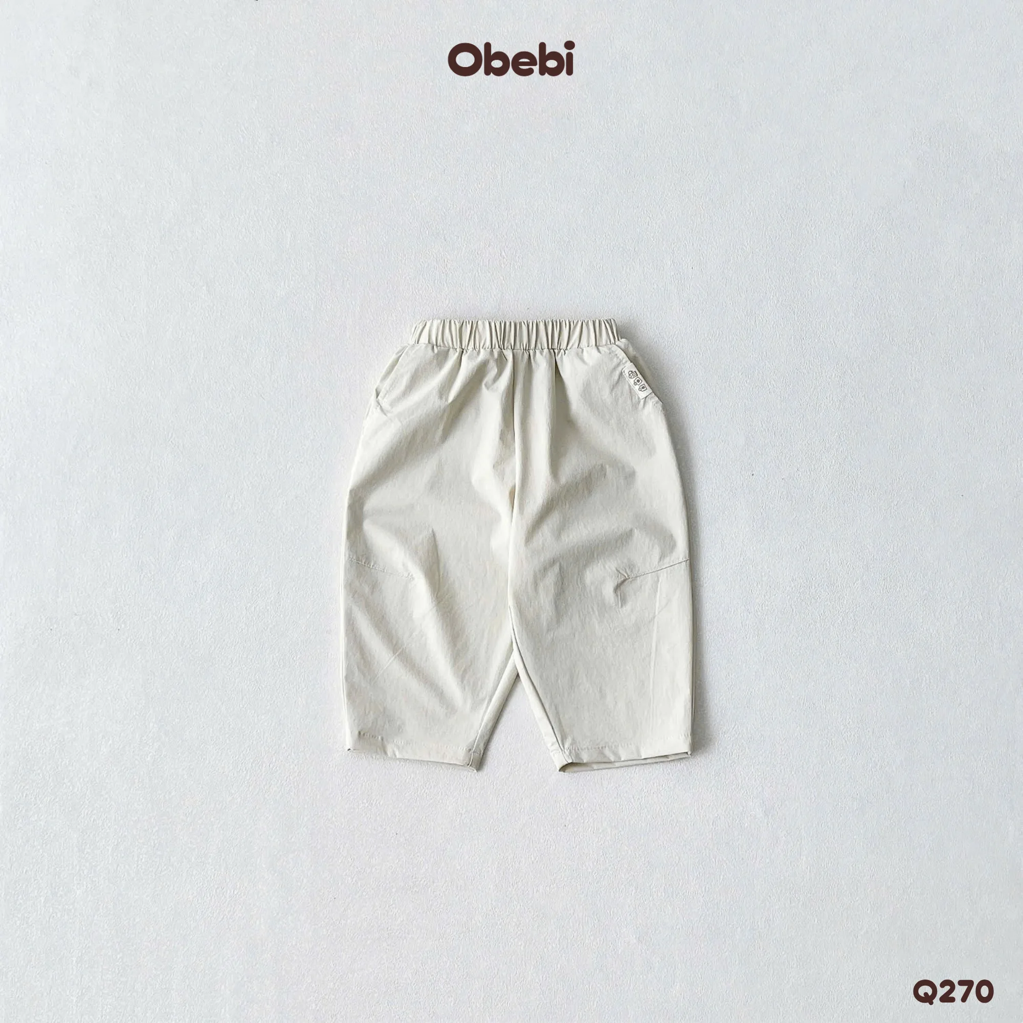 Q270 – Quần Gió Trẻ Em Thu Đông Phom Basic Dễ Phối Đồ Obebi