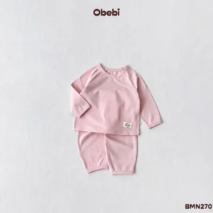 BMN270 – Bộ Mặc Nhà Trẻ Em Thu Đông Vải Mềm Mịn Obebi