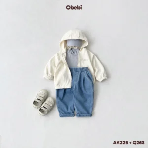 Q263 – Quần Denim Trẻ Em Thu Đông Phom Basic Dễ Phối Đồ Obebi