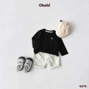 Q270 – Quần Gió Trẻ Em Thu Đông Phom Basic Dễ Phối Đồ Obebi