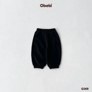 Q268 – Quần Nỉ Trẻ Em Thu Đông Vải Nỉ Mềm Obebi