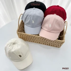 PK321 – Mũ Lưỡi Trai Trẻ Em Chất Liệu Cotton Hình Thêu Con Thỏ Thương Hiệu Obebi