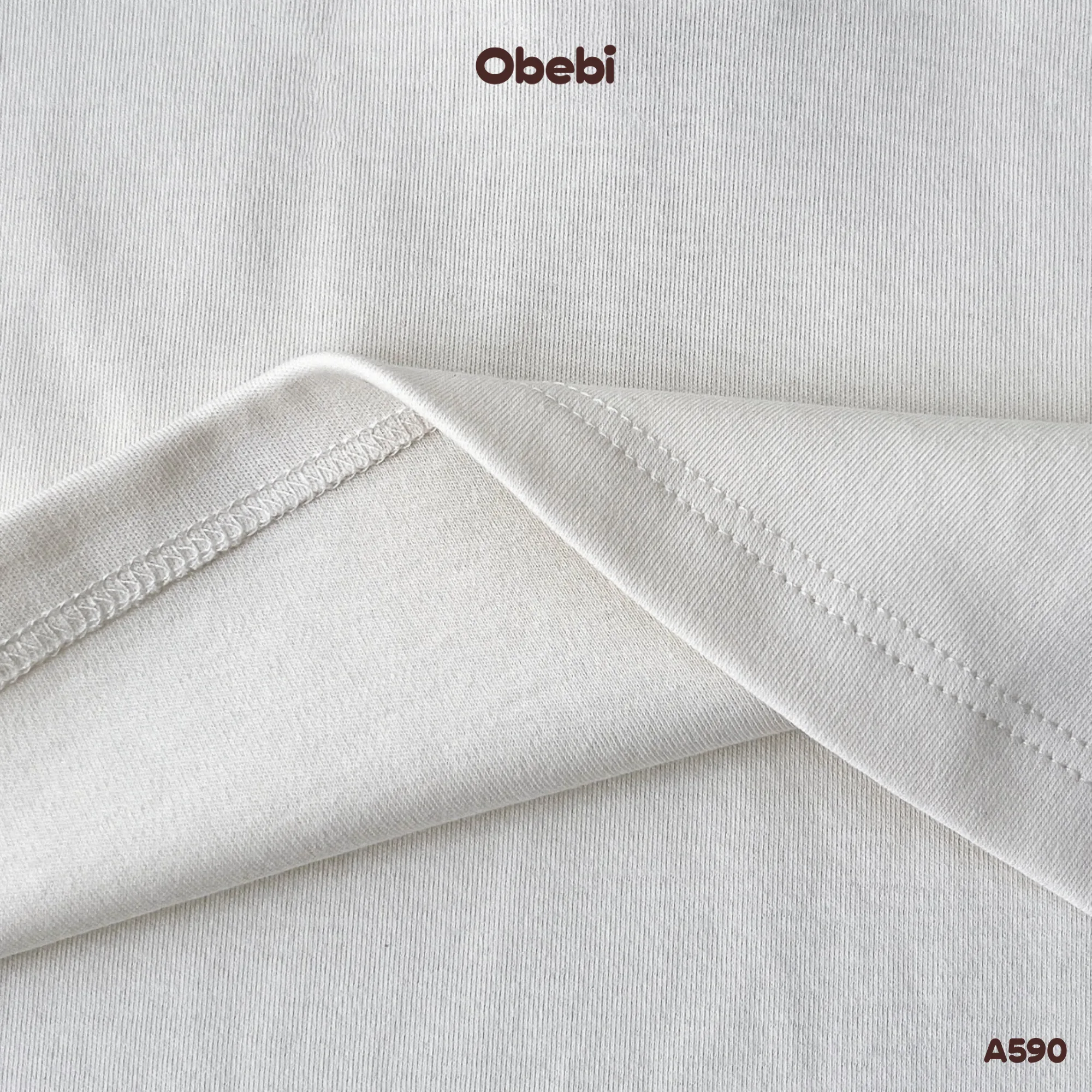 A590 – Áo Polo Dài Tay Trẻ Em Hình Thêu Thỏ Thương Hiệu Obebi