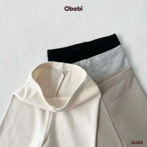 Q265 – Quần Legging Trẻ Em Thu Đông Cotton Gân Mềm Mịn Obebi