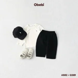 Q269 – Quần Kaki Trẻ Em Thu Đông Kết Cấu Năng Động Obebi