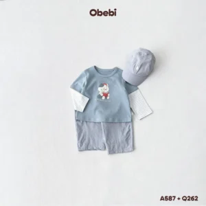 Q262 – Quần Gió Phối Cong Trẻ Em Obebi