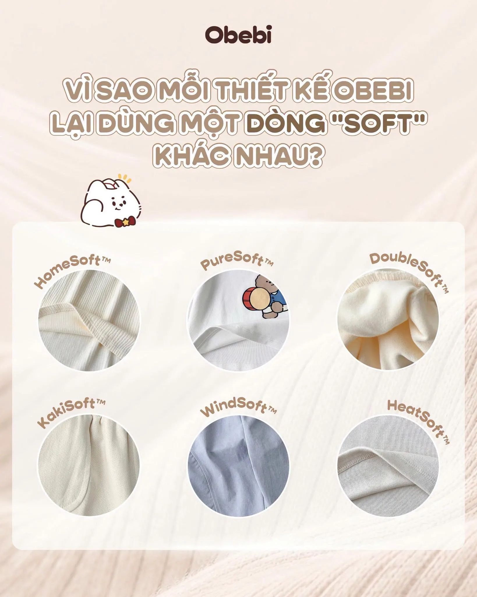 6 Dòng Vải “Soft” Của Obebi Khác Nhau Thế Nào? Chọn Đúng Chất Liệu Cho Bé