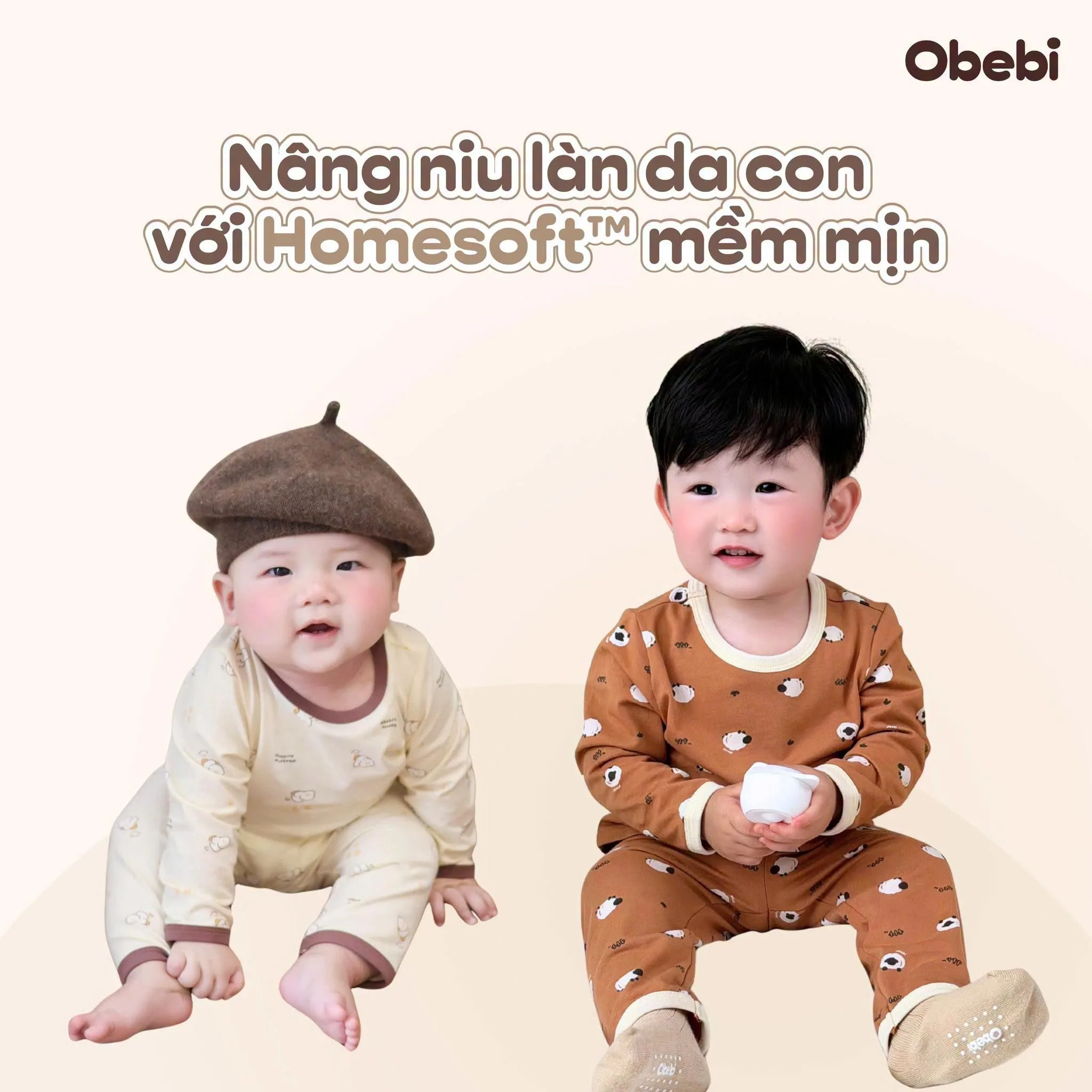 HomeSoft™ – Chất Liệu Mặc Nhà Êm Ái Cho Làn Da Nhạy Cảm Của Bé