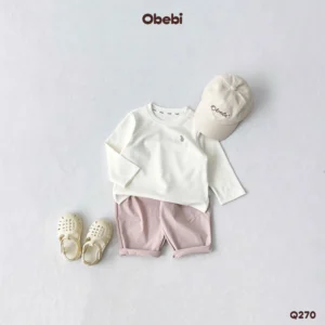 Q270 – Quần Gió Trẻ Em Thu Đông Phom Basic Dễ Phối Đồ Obebi