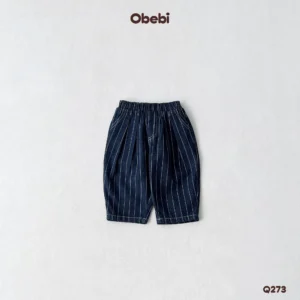 Q273 – Quần Jean Kẻ Phom Balloon Trẻ Em Obebi