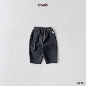 Q270 – Quần Gió Trẻ Em Thu Đông Phom Basic Dễ Phối Đồ Obebi