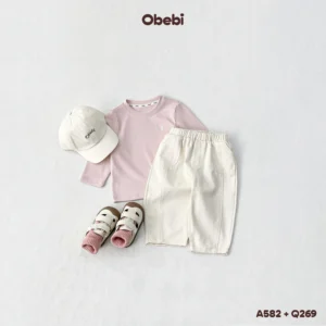 Q269 – Quần Kaki Trẻ Em Thu Đông Kết Cấu Năng Động Obebi