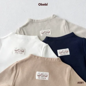 A581 – Áo Thun Giữ Nhiệt Trẻ Em Thu Đông Cổ Leo Obebi
