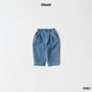 Q263 – Quần Denim Trẻ Em Thu Đông Phom Basic Dễ Phối Đồ Obebi