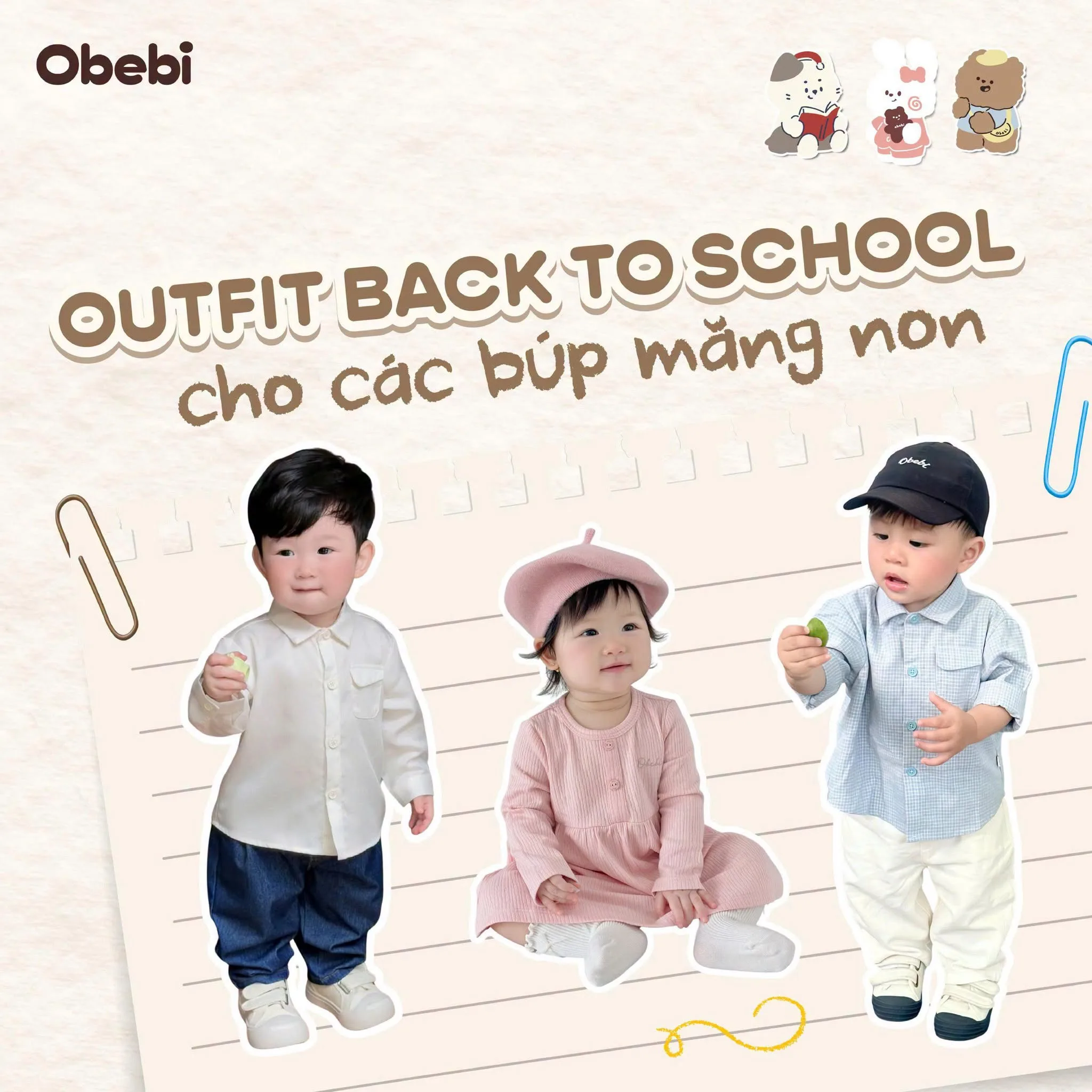 Tựu Trường Cho Bé Mầm Non: 6 Cách Phối Đồ Thoải Mái Cả Ngày