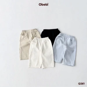 Q261 – Quần Kaki Trẻ Em Thu Đông Túi Vuông Basic Obebi