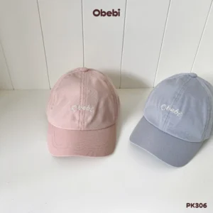 PK306 – Mũ Lưỡi Trai Trẻ Em Chất Liệu Cotton Hình Thêu Chữ Obebi