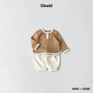 Q268 – Quần Nỉ Trẻ Em Thu Đông Vải Nỉ Mềm Obebi