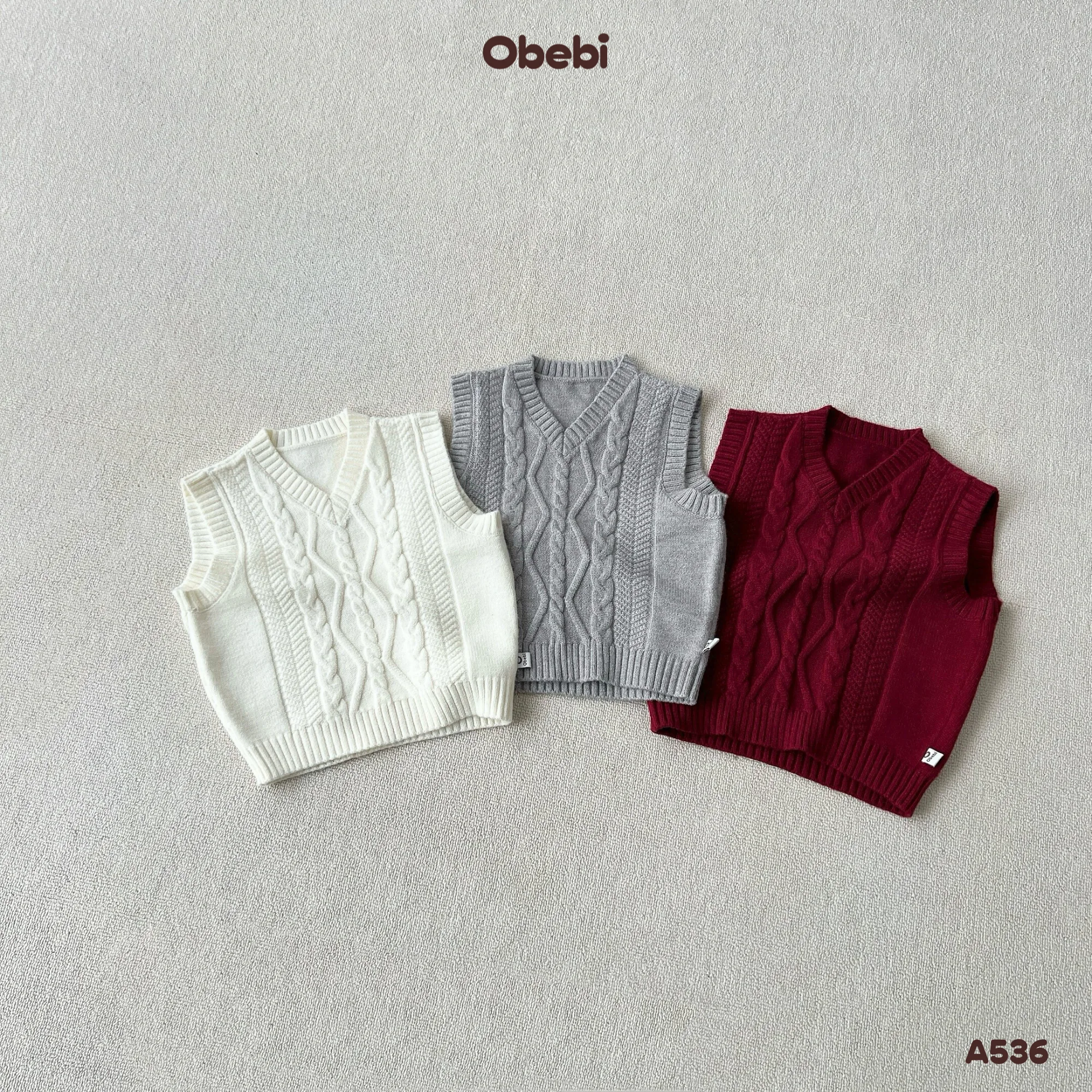 A536 – Áo Gillet Len Vặn Thừng