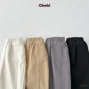Q269 – Quần Kaki Trẻ Em Thu Đông Kết Cấu Năng Động Obebi