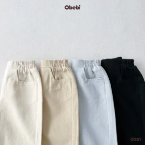 Q261 – Quần Kaki Trẻ Em Thu Đông Túi Vuông Basic Obebi