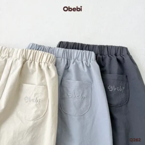 Q262 – Quần Gió Phối Cong Trẻ Em Obebi