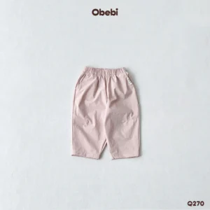 Q270 – Quần Gió Trẻ Em Thu Đông Phom Basic Dễ Phối Đồ Obebi