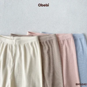 BMN242 – Bộ Mặc Nhà Trẻ Em Thu Đông Vải Gân Họa Tiết Nhân Vật Hoa Quả Obebi