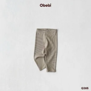 Q265 – Quần Legging Trẻ Em Thu Đông Cotton Gân Mềm Mịn Obebi