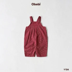 Y134 – Yếm Dài Kẻ Trẻ Em Obebi
