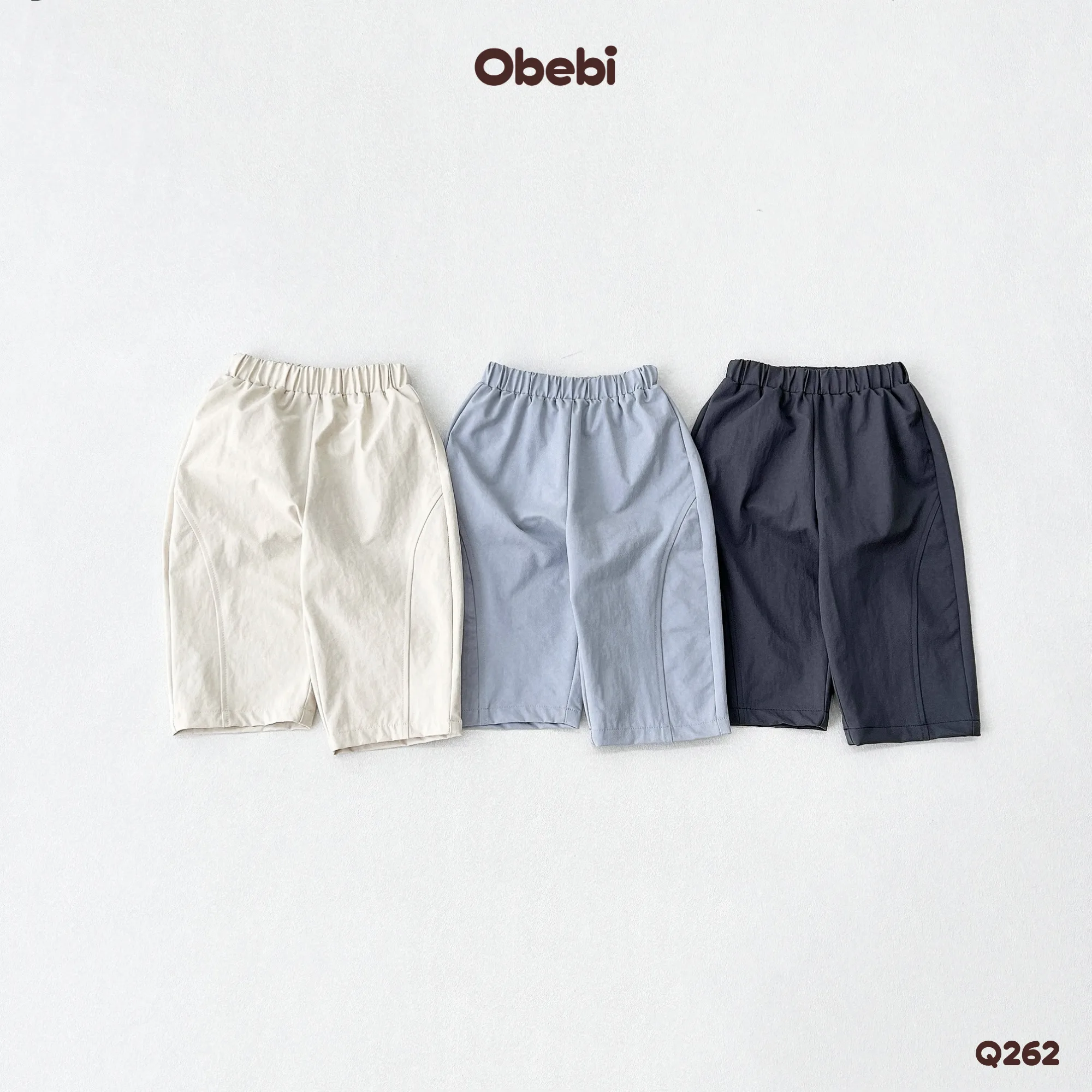 Q262 – Quần Gió Phối Cong Trẻ Em Obebi