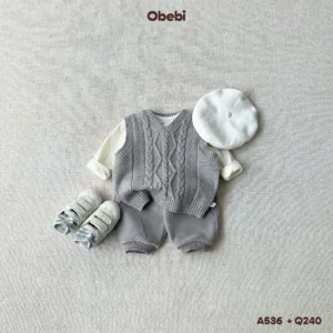 A536 – Áo Gillet Len Vặn Thừng