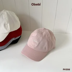 PK306 – Mũ Lưỡi Trai Trẻ Em Chất Liệu Cotton Hình Thêu Chữ Obebi