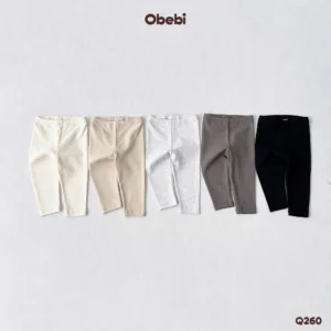 Q260 – Quần Legging Trẻ Em Thu Đông Giữ Nhiệt Co Giãn Mềm Mại Obebi