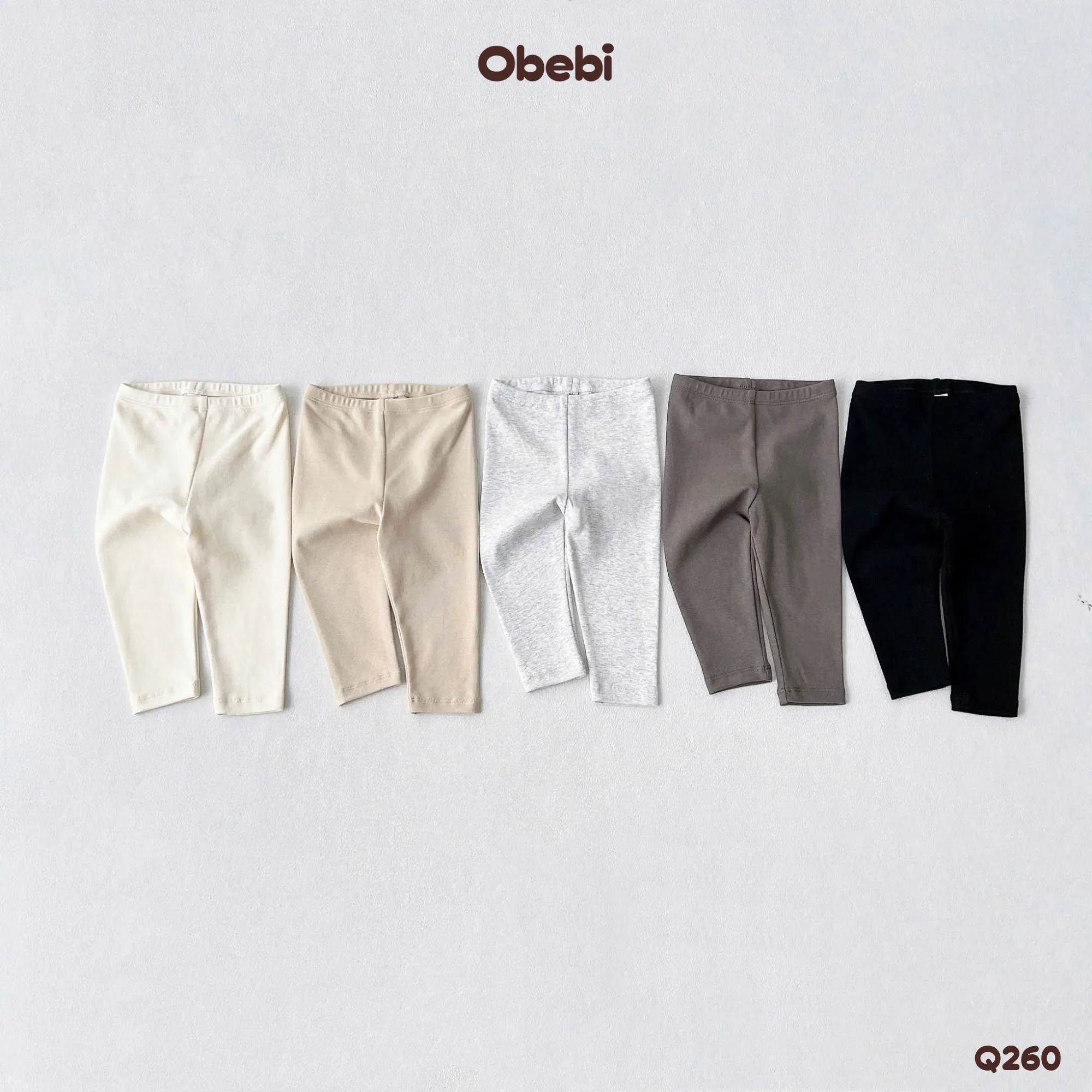Q260 – Quần Legging Trẻ Em Thu Đông Giữ Nhiệt Co Giãn Mềm Mại Obebi