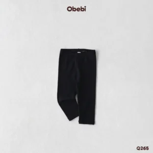 Q265 – Quần Legging Trẻ Em Thu Đông Cotton Gân Mềm Mịn Obebi