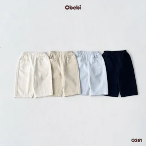 Q261 – Quần Kaki Trẻ Em Thu Đông Túi Vuông Basic Obebi