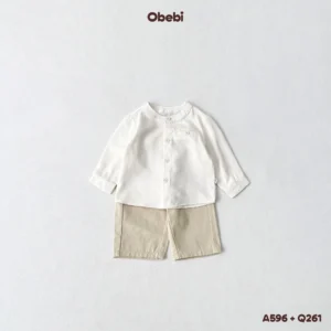 Q261 – Quần Kaki Trẻ Em Thu Đông Túi Vuông Basic Obebi
