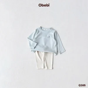 Q265 – Quần Legging Trẻ Em Thu Đông Cotton Gân Mềm Mịn Obebi