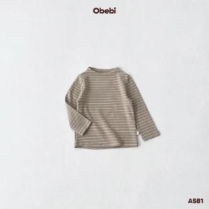 A581 – Áo Thun Giữ Nhiệt Trẻ Em Thu Đông Cổ Leo Obebi