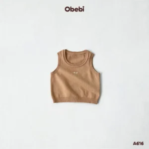 A616 – Áo Len Gile Chui Đầu Trẻ Em Thu Đông Thêu Chữ Obebi