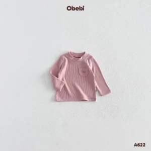 A622-Áo giữ nhiệt trẻ em thu đông hình thêu túi đặc sắc Obebi