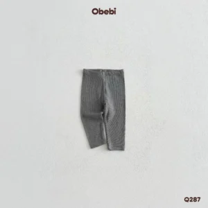 Q287-Quần legging trẻ em thu đông vải gân ấm áp Obebi