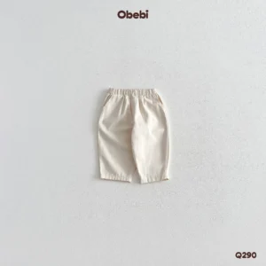 Q290-Quần kaki trẻ em thu đông thêu đu quay ngựa Obebi